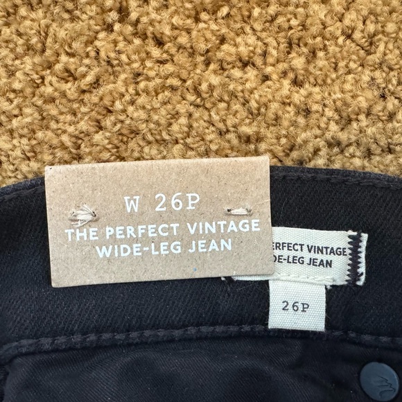 NWT The Petite Perfect Vintage Wide-Leg Jean W 26P Black Rinse Wash - Picture 7 of 8